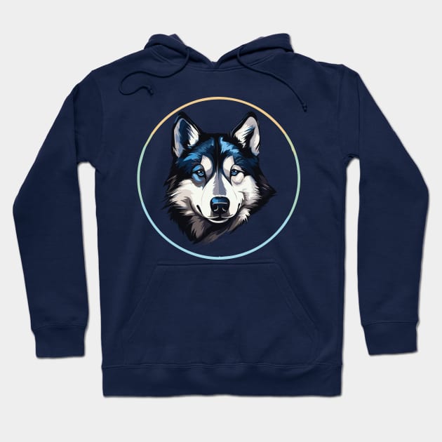 Siberian husky dog Hoodie by Flowerart1232